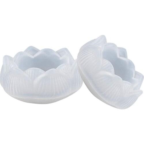 Lotus Lotus Small Saucer Candle Tray Silicone Mold Diy Aromatherapy Candle Holder Storage Box Epoxy Crystal Epoxy Mold