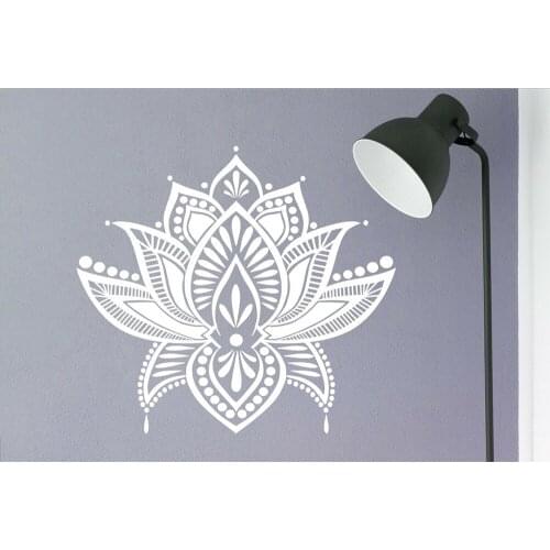 Lotus Mandala Vinyl Wall art Sticker Decal Home Interior Decor Living Room Bedroom Background Decoration Mural P204