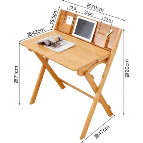 Multipurpose Bamboo Learning Table Writing Desk Folding Study Table