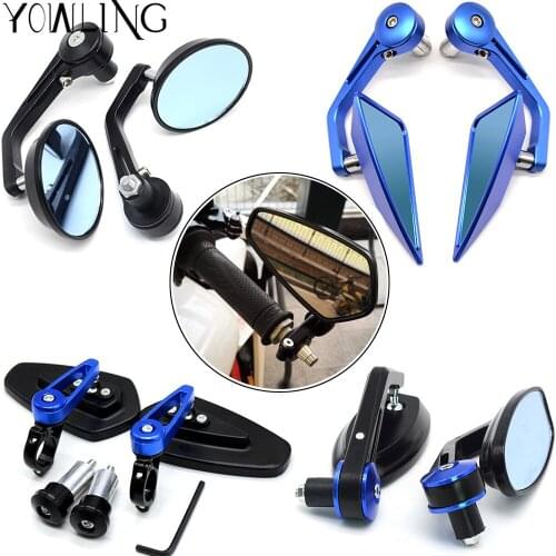 Motorcycle Accessories Handlebar end bar Mirrors For YAMAHA V-MAX R6S FAZER600 FZ6S FZ6N MT03 MT25 YZFR25 Z800 ER6N Z750 Z650