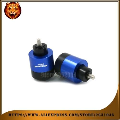 Motorcycle Hand End Grip Ends Bar Handlebar Caps Plugs Grips FOR HONDA CBR650f 2014-2017 CBR 650f logo gold red free shipping