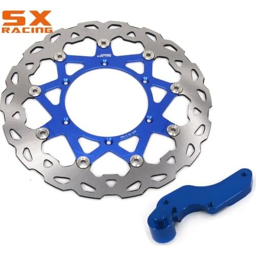 Motorcycle Blue Front Floating Brake Disc & Bracket For YAMAHA YZ125 WR125 WR250 WR250F YZ250 YZF250 WRF YZF 400 426 450