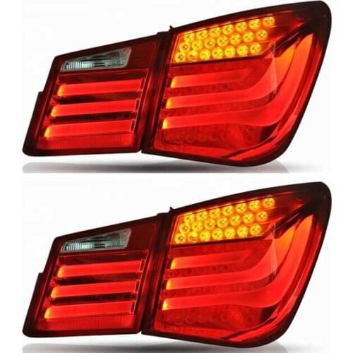 VLAND manufacturer for car lamp for CRUZE 2010 2011 2014 tail light plug and play with turn signal +DRL+ reverse light red&clear