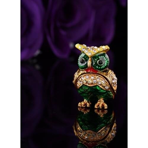 QIFU Metal Craft Lovely Owl Shape Decoration Necklace Holder