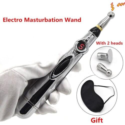 Adult Sex Game Penis Sexy Electro Shock Fantasy Wand Massager Nipple Clitoral Stimulator Electro Stimulation Sex Toys For Couple