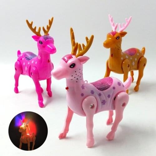 Plum Deer concert stall slot rope pull line sprouts pet selling walking flashing music gift glowing children electric toys