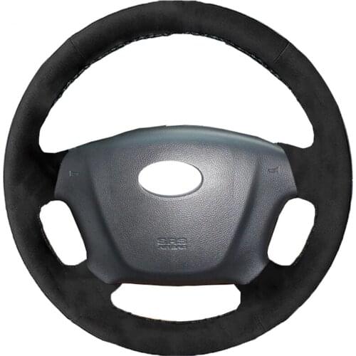 Car Styling Alcantara Leather Suede Car Steering Wheel Cover for Kia Carens 2007-2011