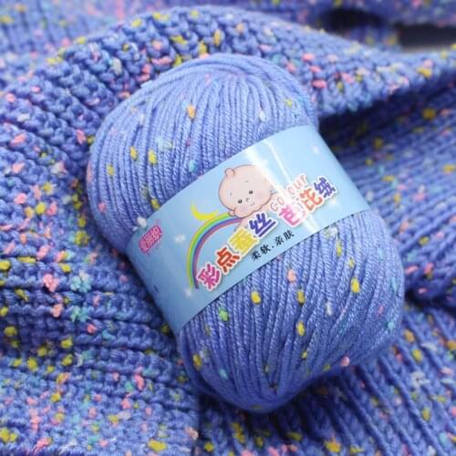 Warm Milk Cotton Yarn Baby Cotton Cashmere Yarn For Hand Knitting Crochet Worsted Wool Thread Colorful Eco-dyed Needlework Hot