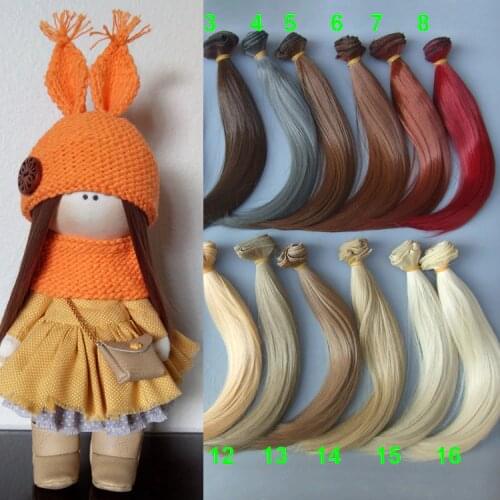 25cm Hair for Textile Interior Doll, Handmade Doll hair Fabric Decor Art doll wigs