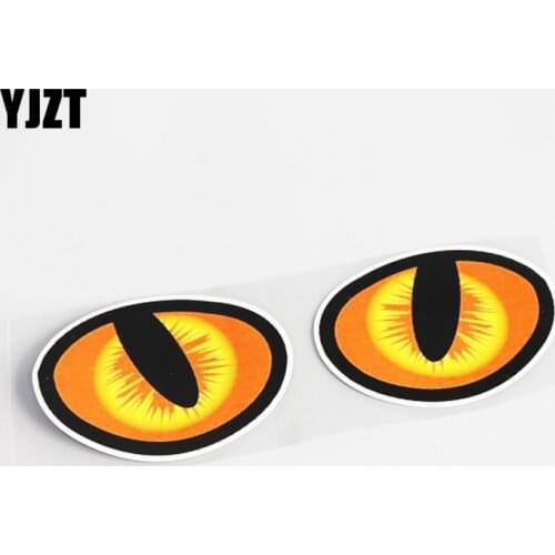 YJZT 10CM*7CM Creative Cartoon Animal Eyes PVC Car Sticker Decal Decoration 13-0519