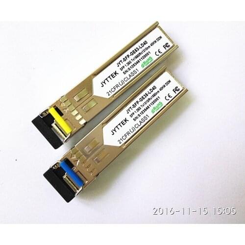 1pairs WDM/BIDI SFP Module Optic Fiber 1.25G BiDi SFP Transceiver with Single LC Connector 40km