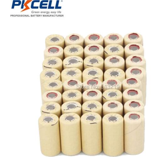 50 x 1.2v NiCd SubC SC 2200mAh Rechargeable Battery (Flat Top) Paper Wrapped 10C sweeper hand drill Power tool battery