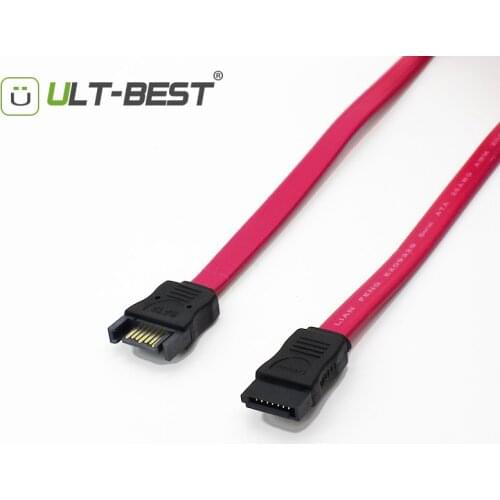ULT-BEST SATA 2 II Extension Cable SATA 7pin Male to Female Data Cables 50CM HDD Hard Disk Drive Cord line Black