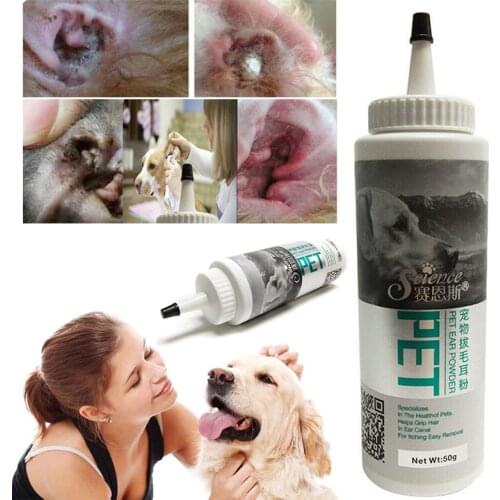 Dog Accessories Pet Ear Powder for Dogs Cats Pet Ear Health Care Healthy&Safe Pet Ear Health Care Cleaning Supplies