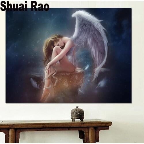 Diamond mosaic Angel wing Full Square Round stones DIY 5D Diamond Painting Cross Stitch Kits rhinestone Embroidery Fairy