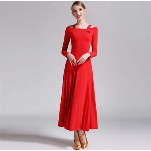 Free shipping women Ballroom Dance Dress Ladys Elegant Long Sleeve Stage Dancing Wear Womens Cheap Ballroom Flamenco Costume