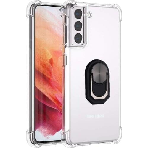 Reinforced Corners TPU Ring Case for Samsung Galaxy S21 Ultra Plus S20 FE A52 A72 M32 F62 M62 A12 M12 F12 F22 A03S A22 F52 A32