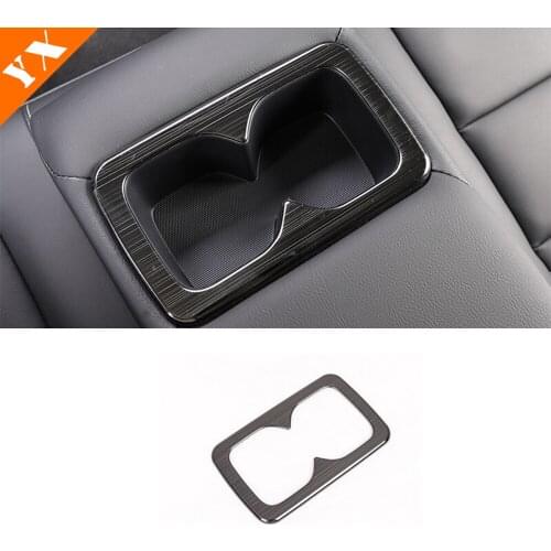 For Nissan Sentra 2020 Car Back Rear Water Cup Frame Decoration Cover Trim Sticker Car Styling Accessories Stainless Steel 1pcs