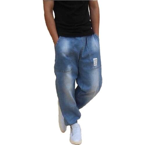 Loose Baggy Harem Jeans Men Casual Denim Pants Hiphop Jeans Trousers Streetwear Joggers Jeans Men Clothing