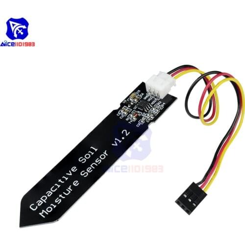 Capacitive Soil Moisture Reed Magnetron Sensor Wide Voltage Corrosion Resistant Module Switch Board Wire for Arduino