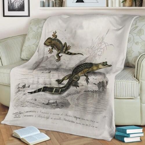 Alligator Alligator Incius Flannel Throw Blanket 3D Printed Keep Warm Sofa Child Blanket Home Decor Textiles Dream Family Gift