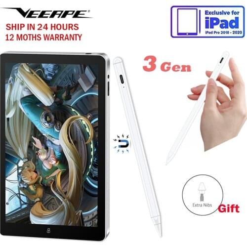 For Apple iPad Pencil for Stylus Pen iPad Pro 11 12.9 2020 2018 2019 6th 10.2 7th 8th Generation mini 5 Air 3 4 Palm Rejection