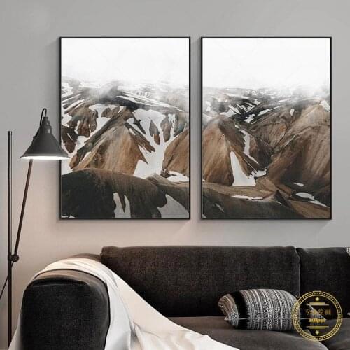 Mountain Landscape Canvas Painting Danxia Landform Scenery Poster and Prints Wall Art Pictures for Modern Home Cuadros Decor