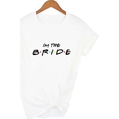 Team Bride Crew We Will Be There for You Women Bachelorette Party T-shirt Bridesmaid Tee Shirt Trends Girls Wedding AQ25