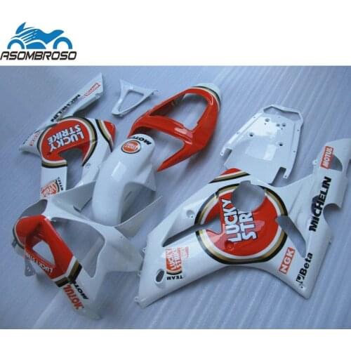 Hot Sale Injection Molding Motorcycle Bodyparts for Kawasaki Ninja ZX6R fairing kit 2003 2004 white orange set zx6r 03 04 GV85