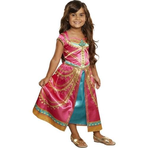 Aladdins lamp jasmine cosplay Costume for girls childrens dress jasmine princess girl dress role costume Performance Costume