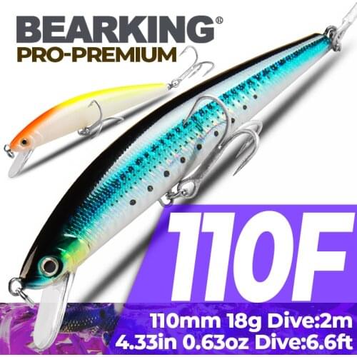 Hot model Bearking 11cm 18g Fishing Wobblers 5pcs/lot Fishing Lure Bait Swimbait Crankbait with 2xstrong Hooks