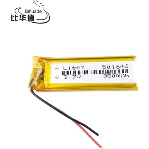 Tablet battery li-ion battery 501646 3.7v 360mah li-polymer battery for GPS MP3 MP4 DVD lipo battery
