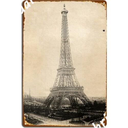 Eiffel Tower Paris France Metal Plaque Poster Poster Pub Garage Decoration Club Tin Sign Poster