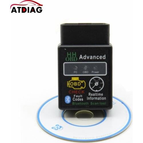 Mini ELM327 V2.1 Bluetooth HH OBD Advanced OBDII OBD2 ELM 327 Auto Car Diagnostic Scanner code reader scan tool hot selling