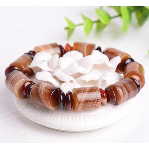 JoursNeige Natural Sardonyx Crystal Bracelets Fine Caved Bracelet Men Multi Color Lucky Beads Bracelet Jewelry Accessories