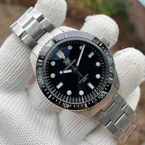 Steeldive 2021 New Fashionable SD1965 Diver Automatic Watch Ceramic Bezel Super Blue luminous Sapphire Glass with AR coating