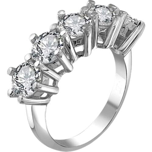 Original Swarovski 6 Nail Dibs 925 Silver Ring