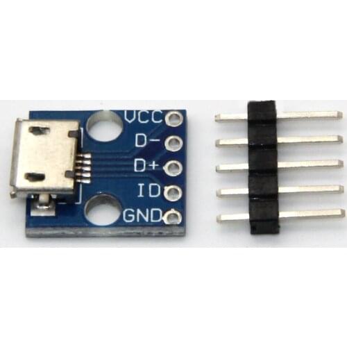 50Pcs Printed Board Micro USB Power Switch Interface Bread Board 5V Power Supply Module Development Board