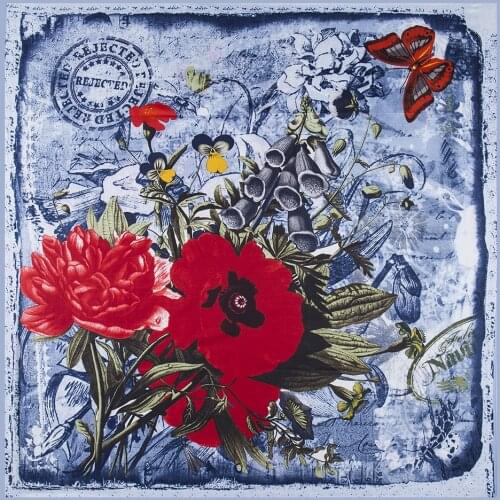 130*130CM Scarf Women Fashion Kerchief Luxury Brand Handkerchief Ladies Large Square Scarf Twill 100% Silk Scarf Shawl