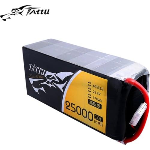 Tattu 22.8V 10C 6S 25000mAh Lipo Battery for photography, aerial video, aerial mapping, aerial inspections, agriculture, etc