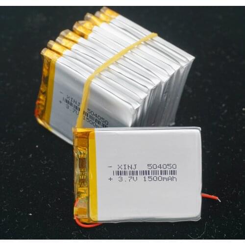 XINJ 10pcs 3.7V 1500mAh Li lithium polymer battery li po cell 504050 For GPS Sat Nav DIY Camera E-book driving recorder