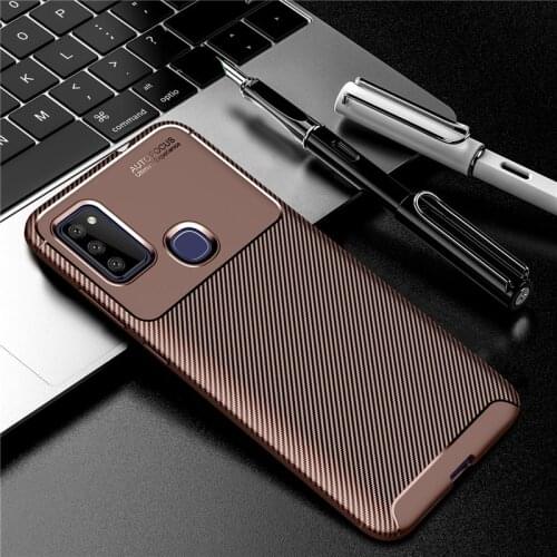 Carbon Fiber Bumper Soft case for Samsung Galaxy M51 M01 M31 Schockproof Phone Cover for Samsung A01 M11 M21 M30S Back Cover