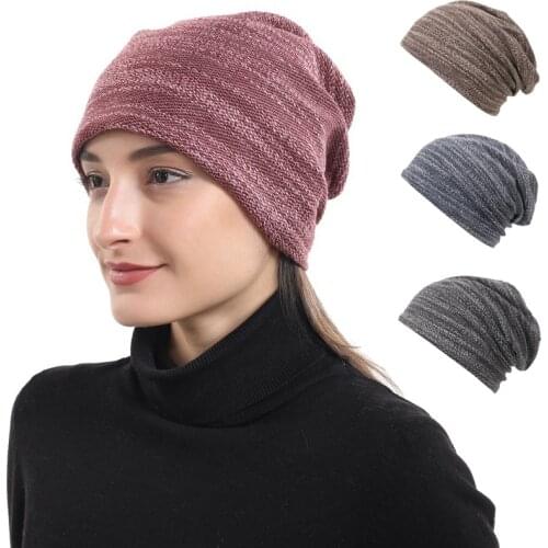 Winter Ladies Fashion Warm Cotton Hats Mens Knitted Beanies European And American Hedging Caps Autumn