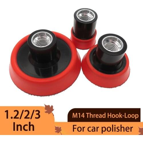1.2''2''3''Drill Buffing Pad M14 Thread Backing Plate Hook and Loop For Car Polisher Sanding Polishing Waxing Sealing Glaze