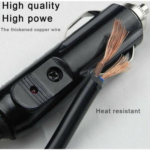 1pcs Car Accessories Inside 15A 12V Universal Automotive Electric Appliances Cigarette Lighter Plug With Indicator Light Adapter