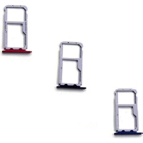 10pcs/lot Dual SIM And Micro SD Memory Card Tray Holder for Huawei Honor V10 Blue Black Red