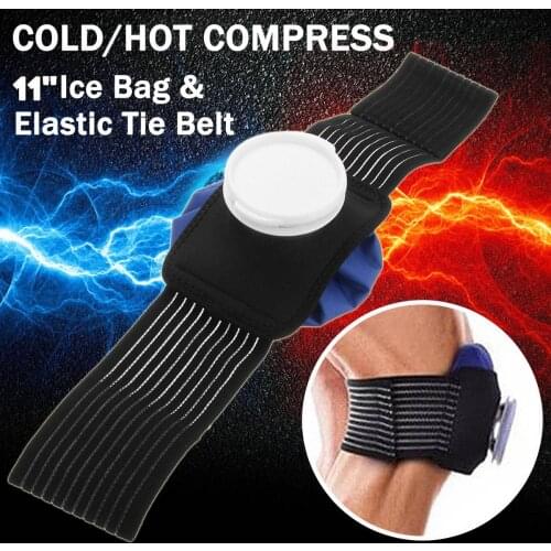 11'' Ice Bag Pack Protector Elastic Tie Belt Set Reusable Knee Head Leg Injury Pain Relief Ice Bag Outdoor Sport First Aid
