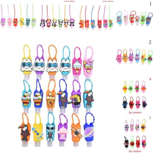 1X 30ml Cartoon Waterless Silicone Bath Body Works Hand Sanitizer Pocketable Antibacterial Holder With Empty Bottle