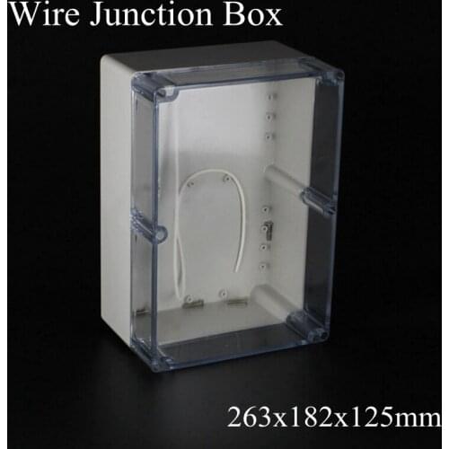 263x182x125mm ABS IP65 Waterproof Plastic Wire Junction Box Transparent Enclosure Clear Project Case Electronic Terminal