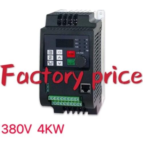 4KW 380V 3 phase inverter input VFD 3 Phase Output 4.0KW Frequency Converter Adjustable Speed 4000W 380V Inverter